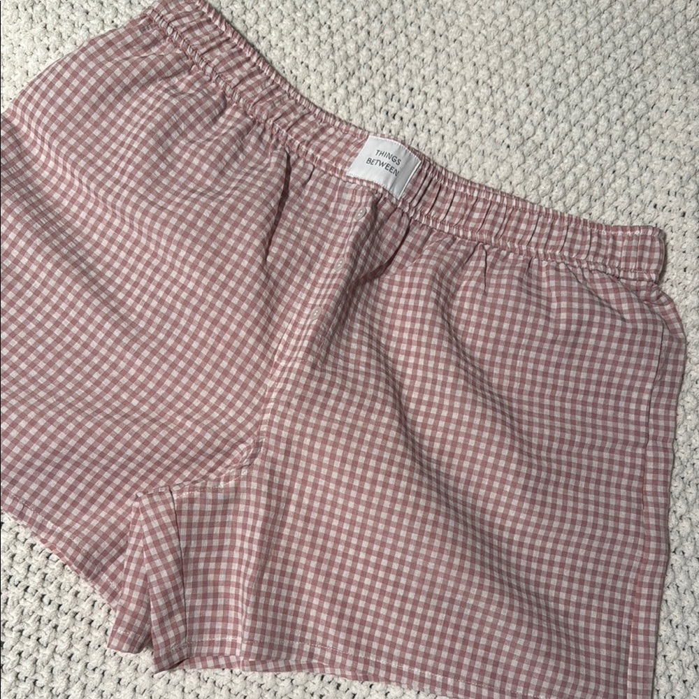 Pink Gingham Shorts